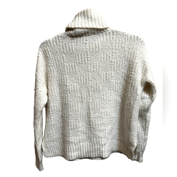 MADEWELL ANGORA WOOL Turtleneck checkerboard Knit Wool Sweater chunky luxe - Picture 7 of 13